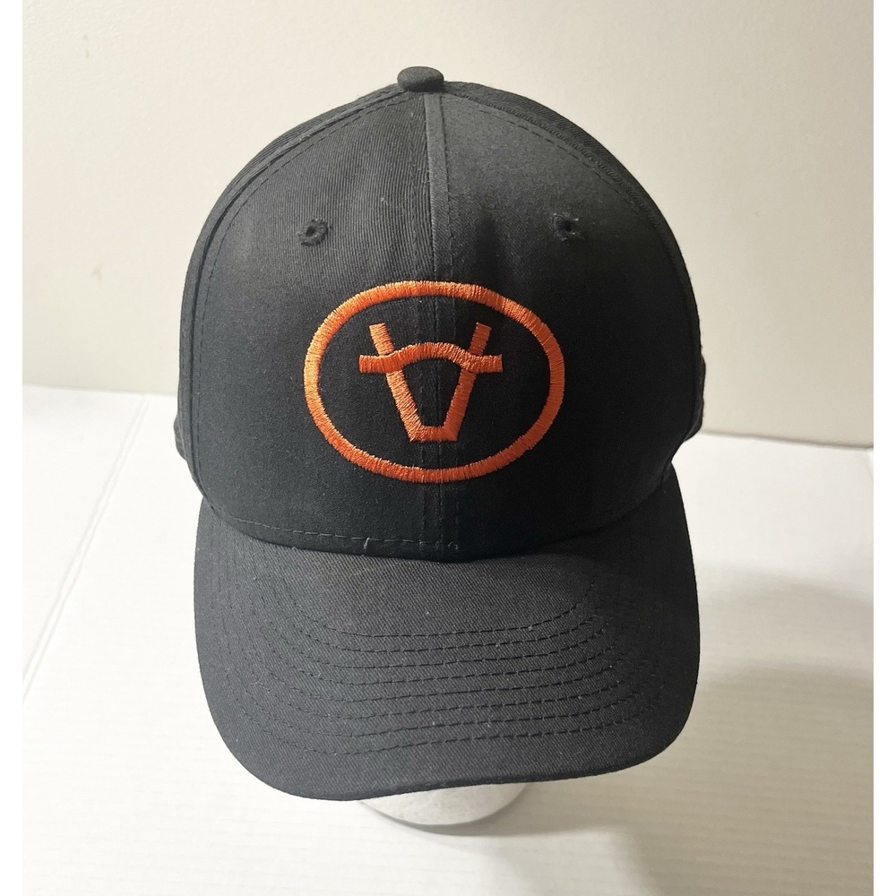 Meat Works SnapBack Hat Men's Adjustable Black Orange Casual‎ Workwear Outdoors